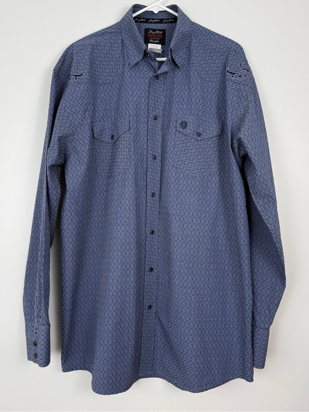 Wrangler George Strait Troubadour Collection Western Long Sleeve Snap Shirt LT